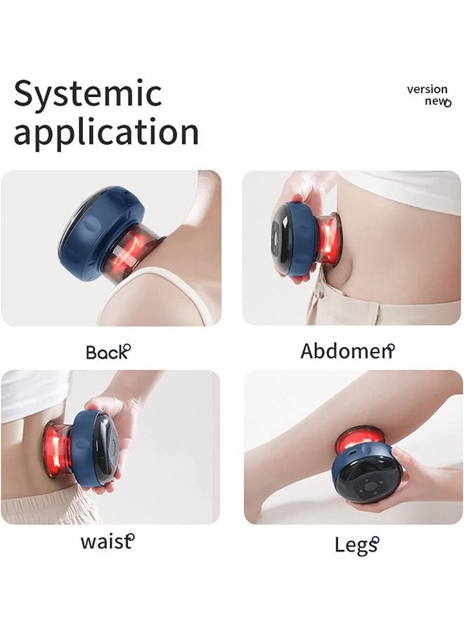 Arabest - Smart Dynamic Cupping Therapy Set,Cellulite Massager 3 in 1 Vacuum Therapy Machine Cellulite Remover,Gua Sha Massage Tool with12 Level Temperature and Suction (Blue) - Image 1