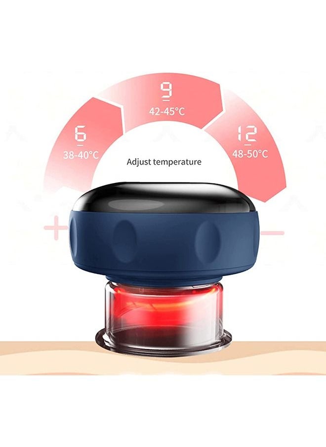 Arabest - Smart Dynamic Cupping Therapy Set,Cellulite Massager 3 in 1 Vacuum Therapy Machine Cellulite Remover,Gua Sha Massage Tool with12 Level Temperature and Suction (Blue) - Image 1