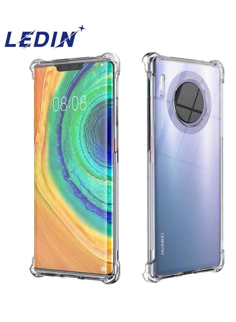 LEDIN Huawei Mate 30 Pro 5G Case, Four-Corner Thickened Protections,Alpha Clear Case Compatible With Huawei Mate 30 Pro - Image 1