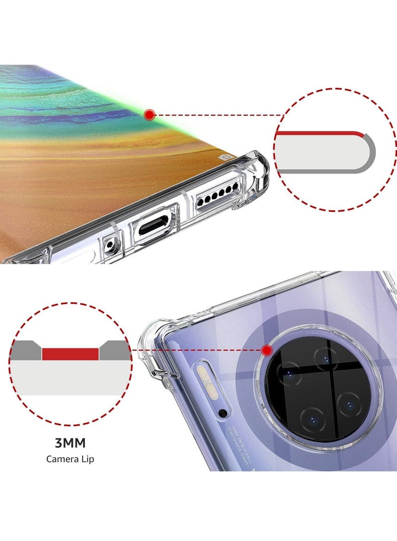 LEDIN Huawei Mate 30 Pro 5G Case, Four-Corner Thickened Protections,Alpha Clear Case Compatible With Huawei Mate 30 Pro - Image 2