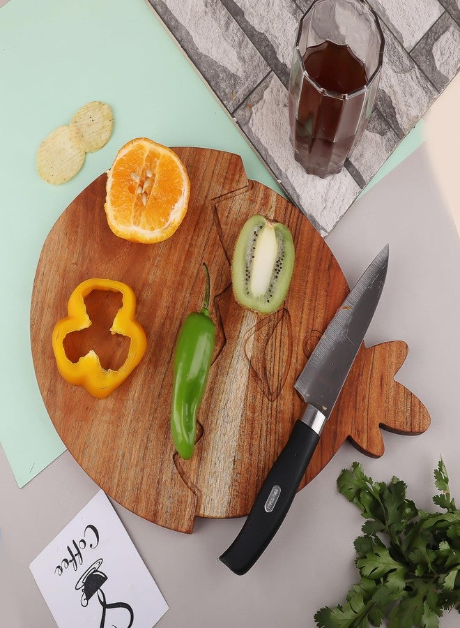 Affinity Decor Easter Egg Shaped Wooden Serving Board, Wood Cutting Board for Kitchen, Funny Wooden Charcuterie Boards, Serving Platter for Cheese and Food, 13.2" x 9.4" - Image 5