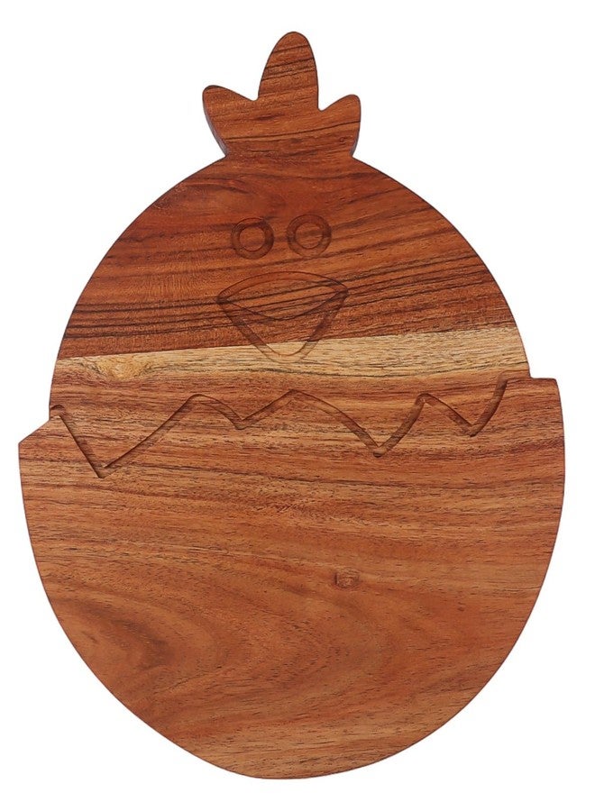 Affinity Decor Easter Egg Shaped Wooden Serving Board, Wood Cutting Board for Kitchen, Funny Wooden Charcuterie Boards, Serving Platter for Cheese and Food, 13.2" x 9.4" - Image 1