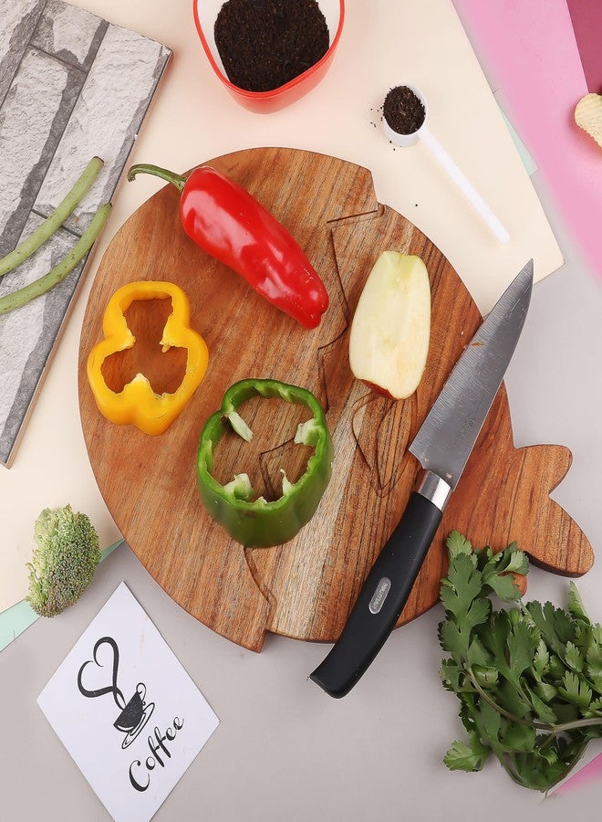 Affinity Decor Easter Egg Shaped Wooden Serving Board, Wood Cutting Board for Kitchen, Funny Wooden Charcuterie Boards, Serving Platter for Cheese and Food, 13.2" x 9.4" - Image 2
