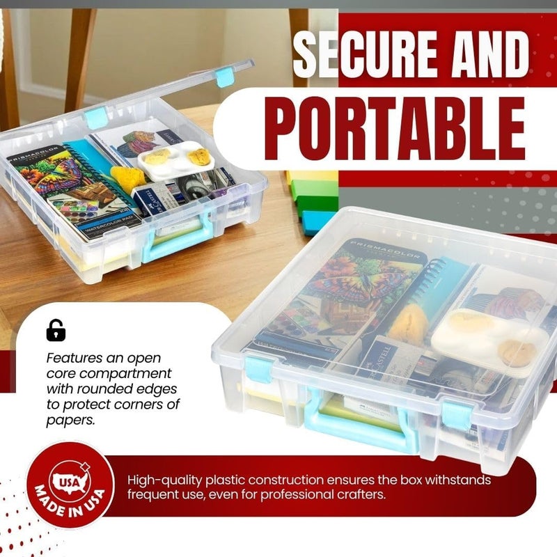ArtBin Super Satchel 1 Compartment Box Clear Craft Organizer Storage Case - Image 5