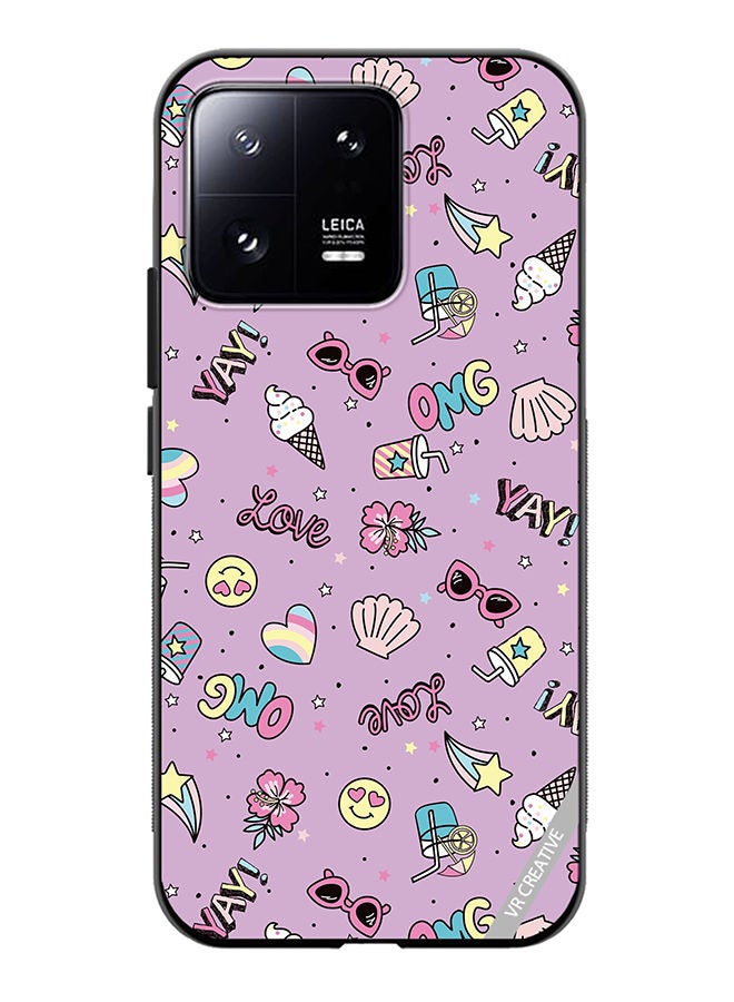 VR CREATIVE Protective Case Cover For Xiaomi 13 Cute Star Girl Design Multicolour - Image 1