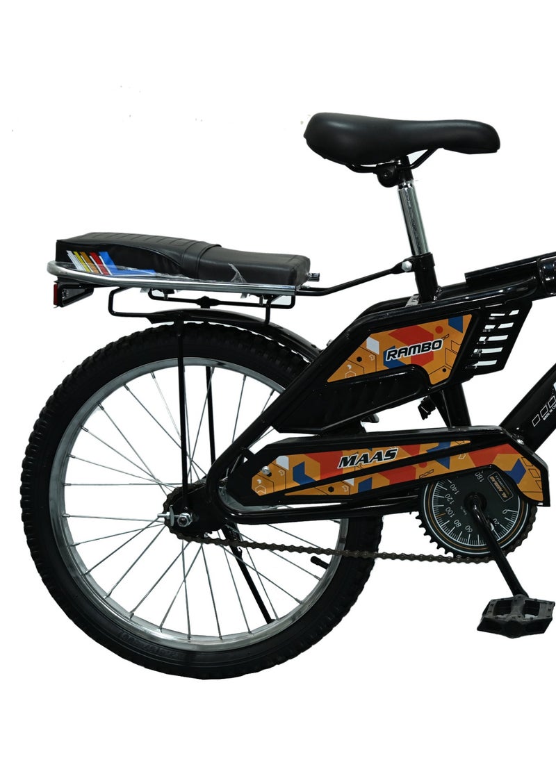 ماس سيكل للأطفال مقاس 20 دراجة كلاسيكي عالي الجودة مع إطارات هواء وفرامل امامية وخلفية مقعد قابل للتعديل - Image 4