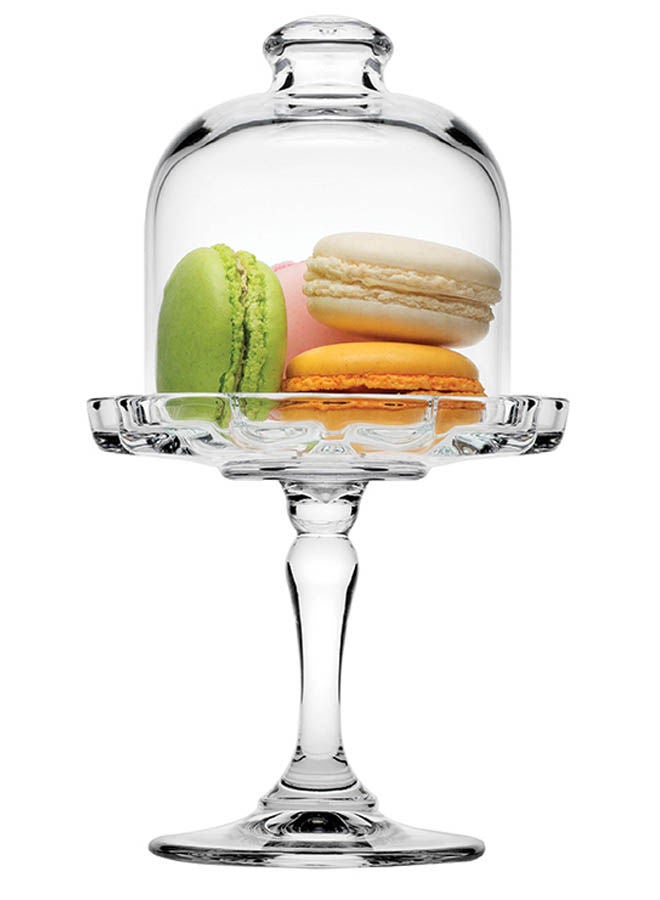 Mini Patisserie - Footed Service Bowl With Mini Dome Clear