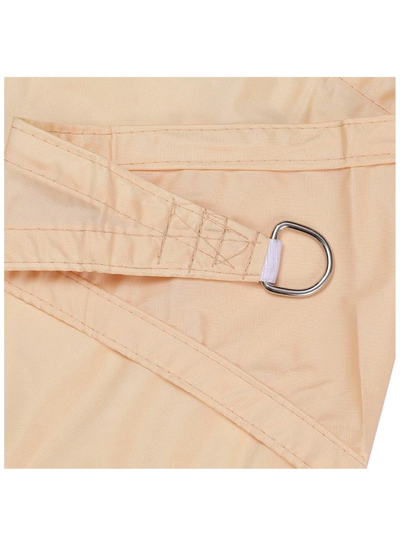 إيه دبليو مظلة شمسية شراعية مربعة مقاومة للماء، مصنوعة من القماش تحجب 95% من الاشعة فوق البنفسجية والماء للاماكن الخارجية والفناء والحديقة والمراب، 4*4*4متر، لون بيج - Image 2