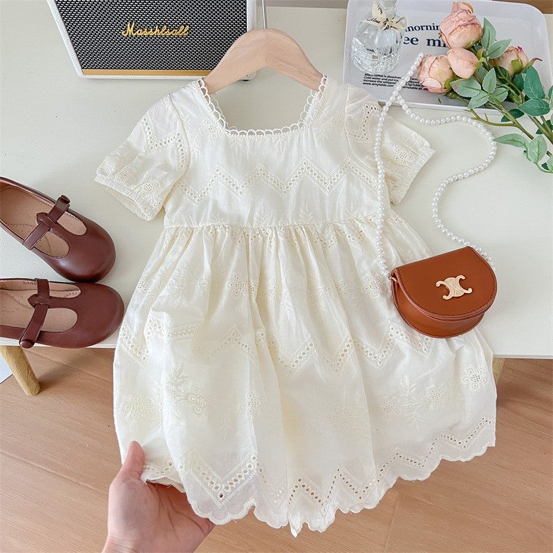 Girls Korean Ballet Vest Dress with Mermaid Hem 3990-beige