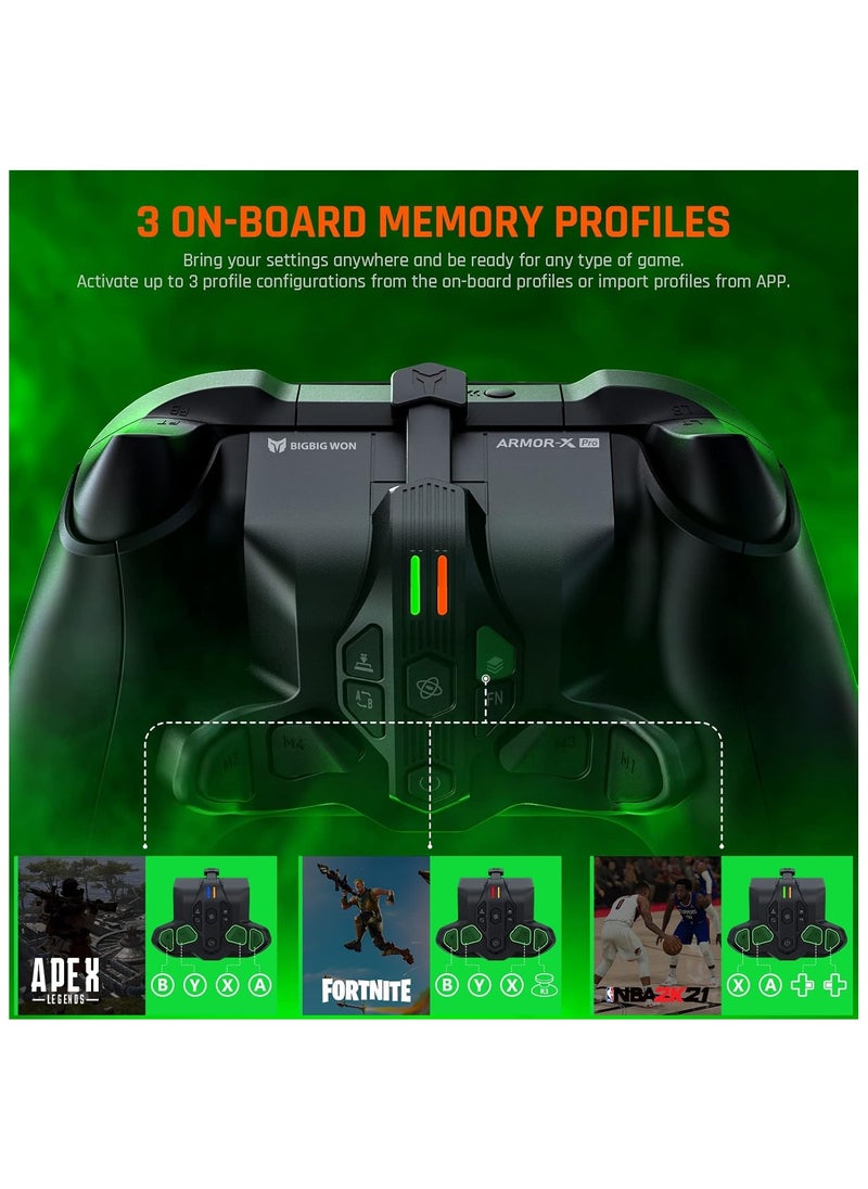 BIGBIG WON BIGBIG WON Controller Paddles, ARMOR-X Pro for Xbox Series Playing on Xbox Series X|S/Xbox One/Switch/Win, 6 Axis Gyro Motion Aim|Turbo Wireless Back Button Attachment for Xbox Series X|S Controller  - Image 4