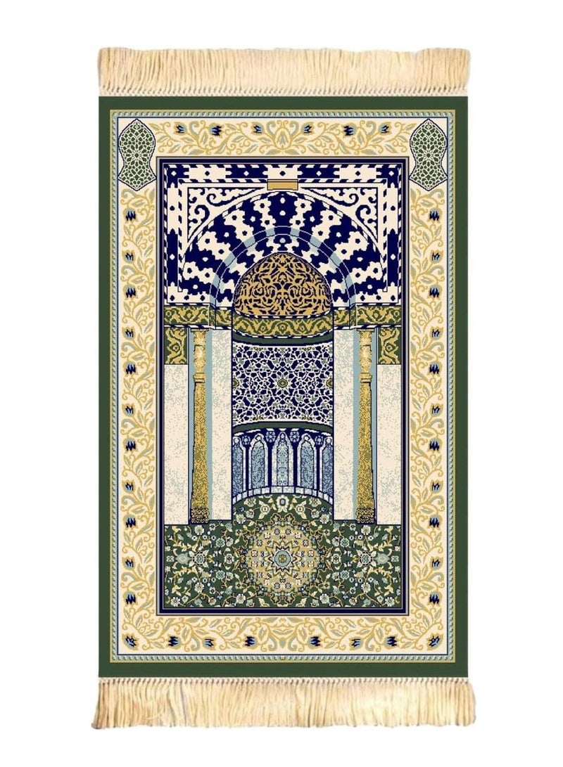 المحمديون سجادة صلاة فاخرة ٨ مم من المدينة – تصميم مستوحى من محراب المسجد النبوي | مثالية لرمضان والحج والصلاة اليومية - Image 4