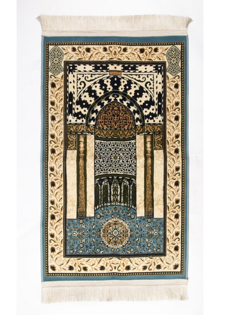 المحمديون سجادة صلاة فاخرة ٨ مم من المدينة – تصميم مستوحى من محراب المسجد النبوي | مثالية لرمضان والحج والصلاة اليومية - Image 1