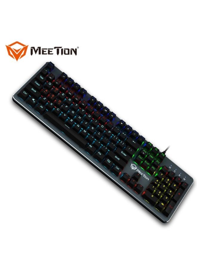 Meetion - Basic Mechanical Gaming Keyboard Full keys Anti-ghosting Mk007, Black - Image 1