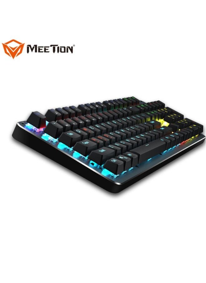 Meetion - Basic Mechanical Gaming Keyboard Full keys Anti-ghosting Mk007, Black - Image 1