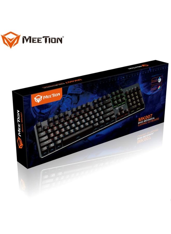 Meetion - Basic Mechanical Gaming Keyboard Full keys Anti-ghosting Mk007, Black - Image 1