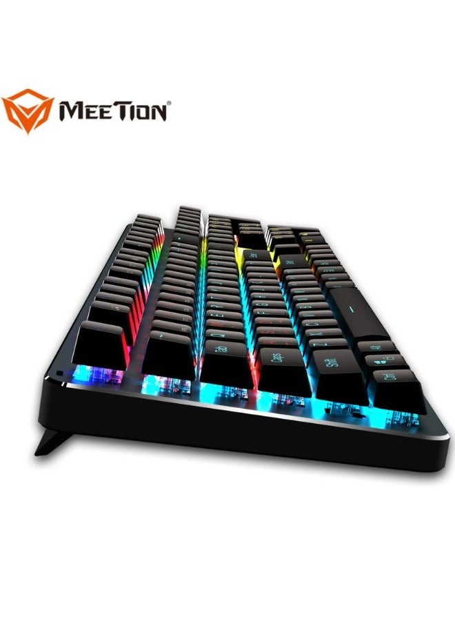 Meetion - Basic Mechanical Gaming Keyboard Full keys Anti-ghosting Mk007, Black - Image 1