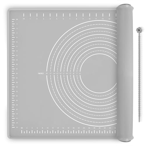 volikos Silicone Baking Mat 28" x 20", Extra Thick Dough Rolling Mat with Measurements and Edge Heightening, Non-stick Food Grade Silicone Pastry Mat for for Pastry, Bread, Cookies, Pizza, Fondant, Pasta - Image 5