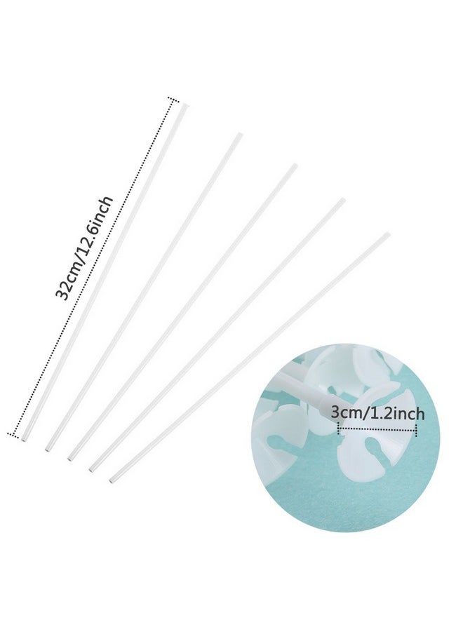 PP OPOUNT - Upgraded Version 100 Pieces White Plastic Balloon Sticks Holders And Cups For Christmas Decoration Party And Wedding Decoration - Image 1