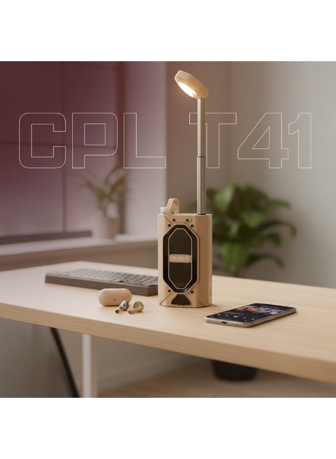 توبيز مكبر صوت بلوتوث محمول من توبي طراز CPL-T41 مزود بإضاءة RGB ومصباح LED قابل للتعديل، مقاوم للماء، لاسلكي للاستخدام الخارجي، مناسب للتخييم والتجمعات والاستخدام المنزلي - Image 3