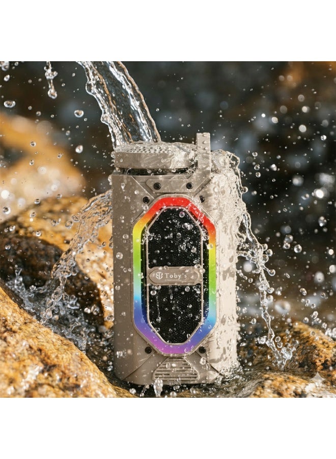 توبيز مكبر صوت بلوتوث محمول من توبي طراز CPL-T41 مزود بإضاءة RGB ومصباح LED قابل للتعديل، مقاوم للماء، لاسلكي للاستخدام الخارجي، مناسب للتخييم والتجمعات والاستخدام المنزلي - Image 2
