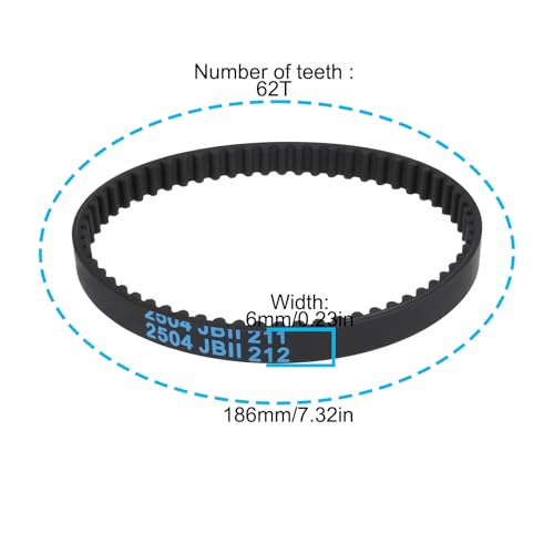 Briny River 2Pcs Timing Belt Drive Belt HTD186-3M Compatible with Karcher FC3 FC5 Premium - Image 4