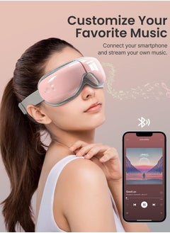 RENPHO Heated Eye Massager with Bluetooth Music - Pink  - Image 4