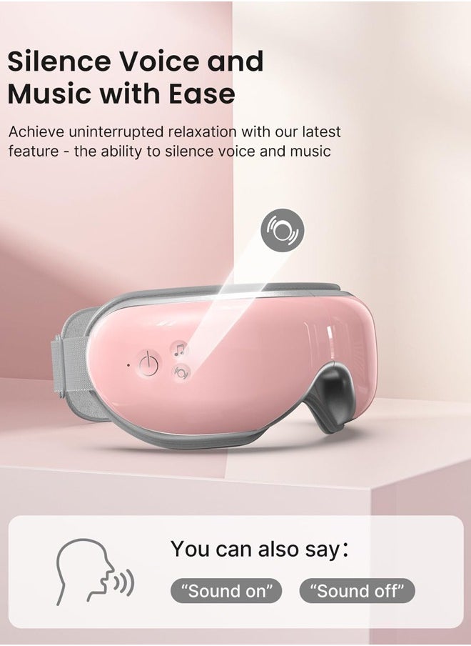 RENPHO - Heated Eye Massager with Bluetooth Music - Pink - Image 1