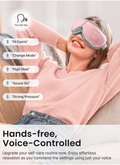 RENPHO Heated Eye Massager with Bluetooth Music - Pink  - Image 2