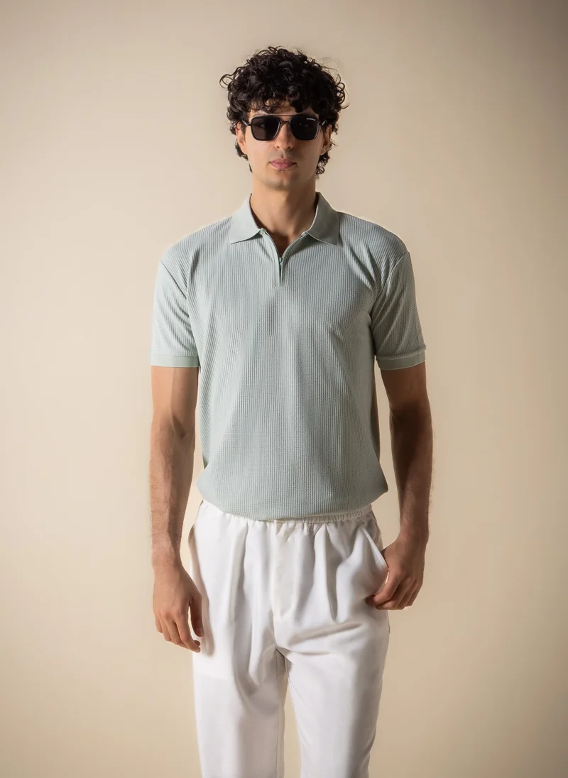 شايبس SLIM POLO SHIRT WITH ZIP