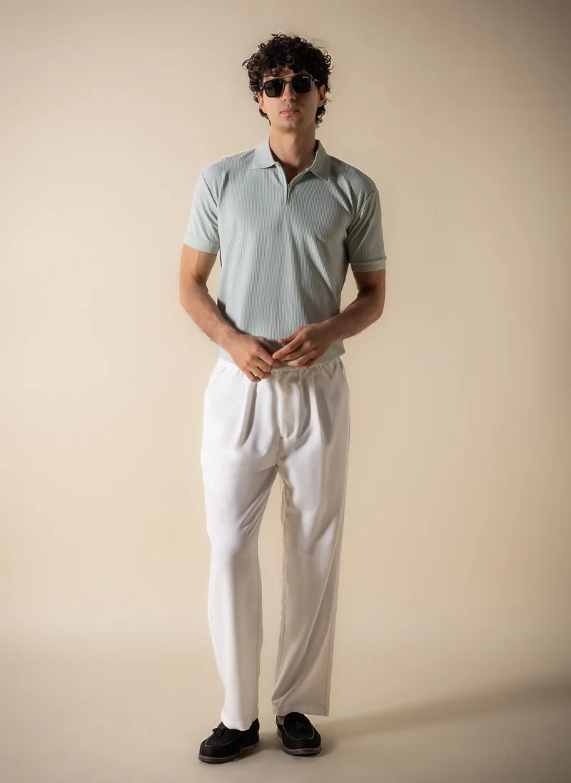 SHAPES SLIM POLO SHIRT WITH ZIP