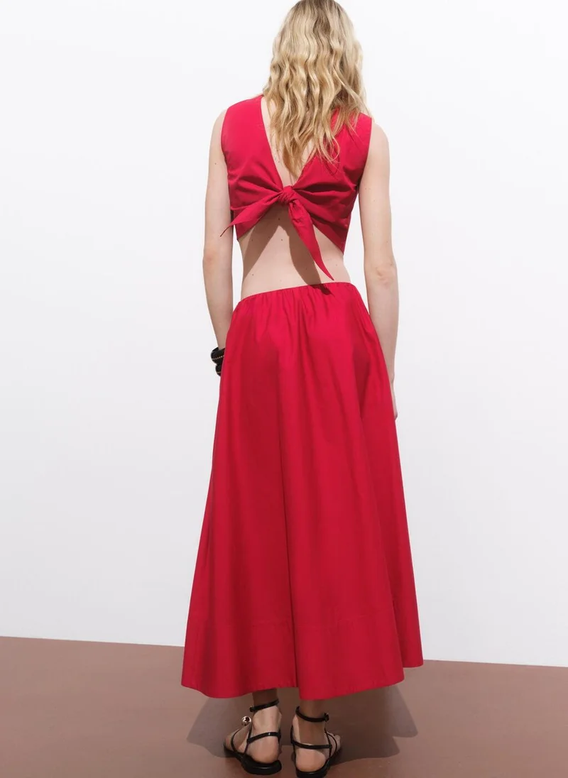 MANGO Flared cotton skirt