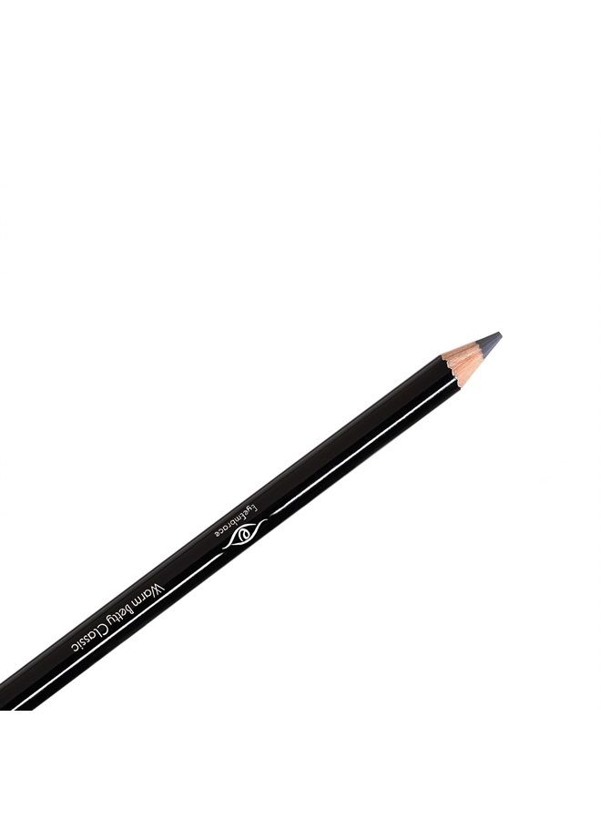 Warm Betty Classic: Light Gray Wooden Eyebrow Pencil – Waterproof, Double-Ended Pencil with Sharpener & Spoolie Brush, Cruelty-Free