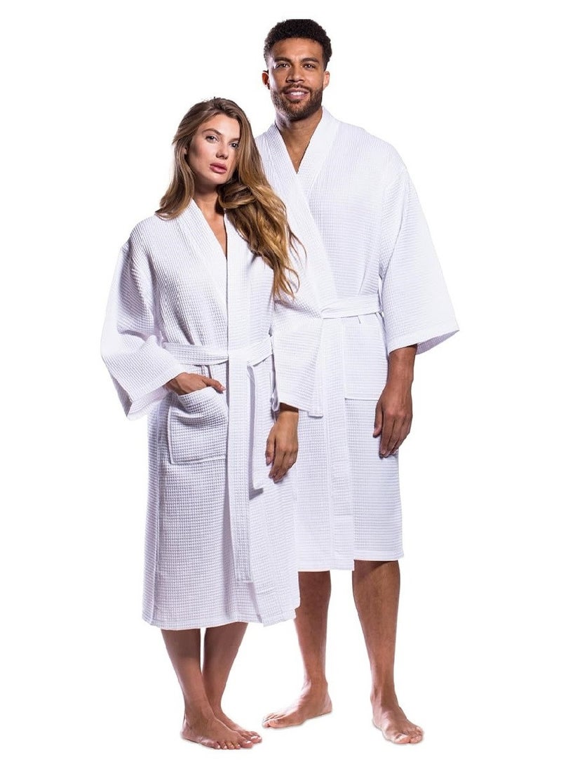 Blueberry - 2 Pieces Ultra Absorbent Waffled  Bathrobe Standard Size - Image 1
