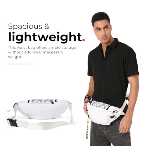 Tressential Waist Bag for Men Women | Cross Body Fanny Pack Sling Bag for Hiking, Travel, Camping, Outdoor Sports, Cycling | Money Belt with Adjustable Strap (White) - Image 2