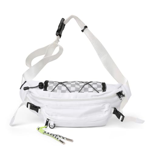 Tressential Waist Bag for Men Women | Cross Body Fanny Pack Sling Bag for Hiking, Travel, Camping, Outdoor Sports, Cycling | Money Belt with Adjustable Strap (White) - Image 1