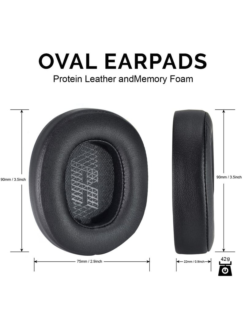 Live 500 BT Earpads Ear Cushion Replacement Cover Foam Softer Leather Ear Pads Compatible with JBL Live 500BT Wireless Over-Ear Headphones,Noise Isolation Foam (Black) - Image 2