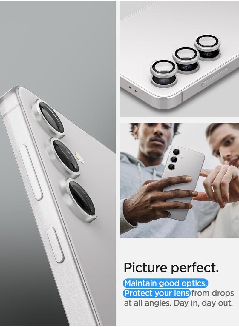 Spigen واقي عدسة الكاميرا GLASTR EZ-Fit Optik PRO لجهاز Samsung Galaxy S24 [عبوة من قطعتين] - رمادي رخامي  - Image 3