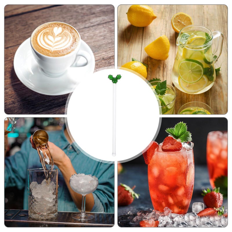 Creative Cactus Glass Stirring Bar For Cocktails Juice Long Handle Drink Stirrer - Image 5