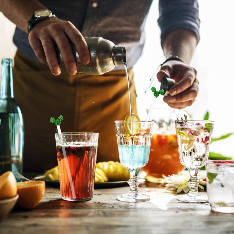 Creative Cactus Glass Stirring Bar For Cocktails Juice Long Handle Drink Stirrer - Image 4