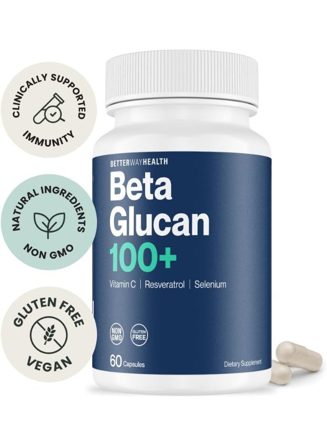 Better Way Health ™ - Advanced Immune Readiness - Highly Purified 1,3/1,6 Beta Glucan + Vitamin C, Resveratrol, And Selenium - 60 Capsules (Pack Of 1) - Image 2