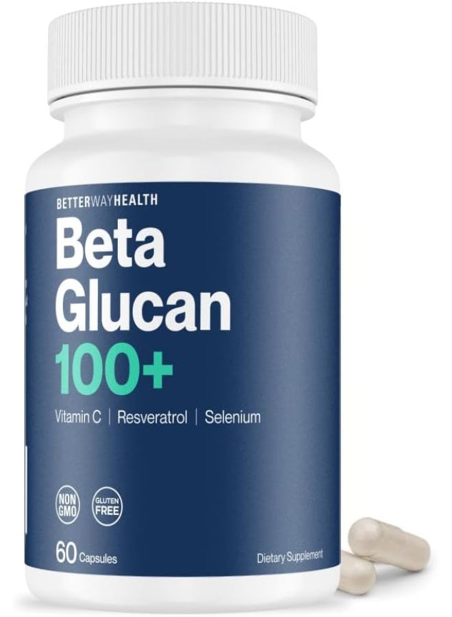 Better Way Health ™ - Advanced Immune Readiness - Highly Purified 1,3/1,6 Beta Glucan + Vitamin C, Resveratrol, And Selenium - 60 Capsules (Pack Of 1) - Image 1