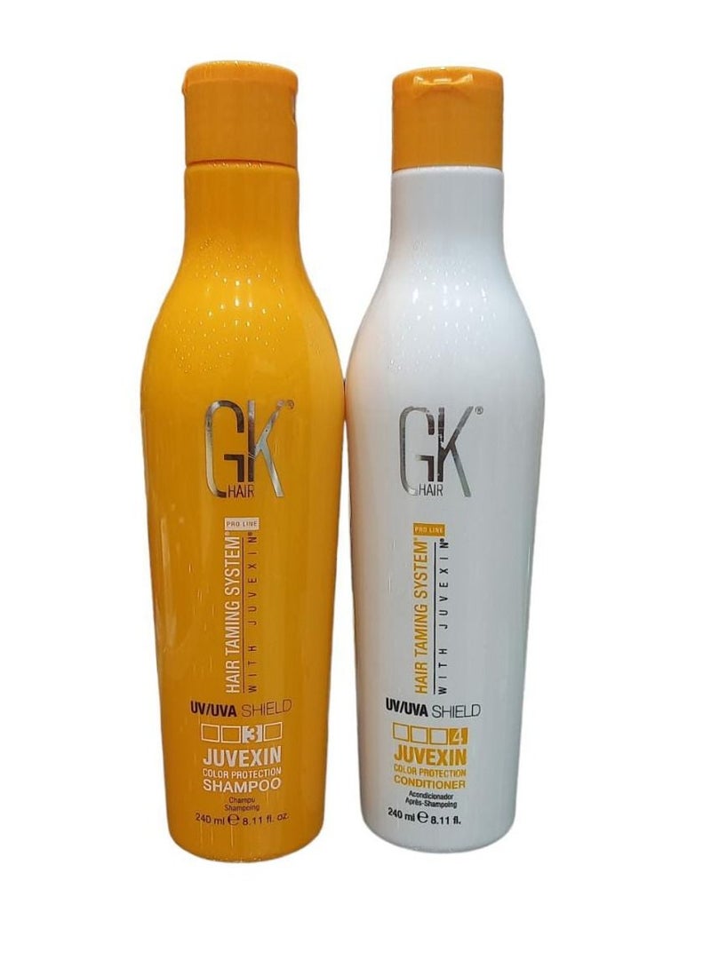 جي كي هير شامبو وبلسم للشعر المصبوغ والشعر الجاف المتضرر والمعالجة بالألوان خالٍ من الكبريتات والبارابين