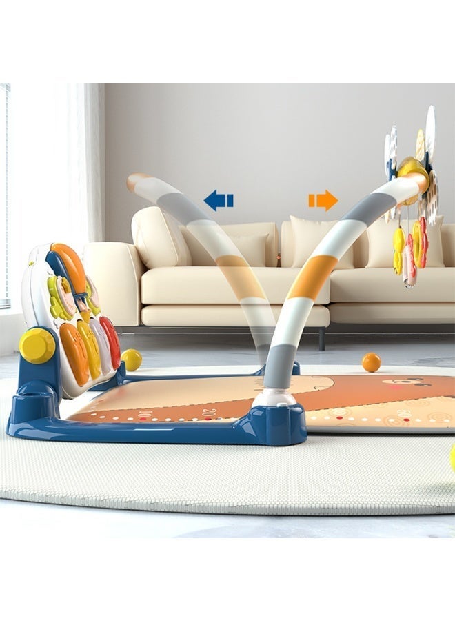 COGNIKIDS Blue Baby Play Gym Mat with Piano & Lights | Infant Activity Mat with Music, Rattles & Hanging Toys | Sensory Development Gym for Newborns & Toddlers 0+ Months bear - Image 4