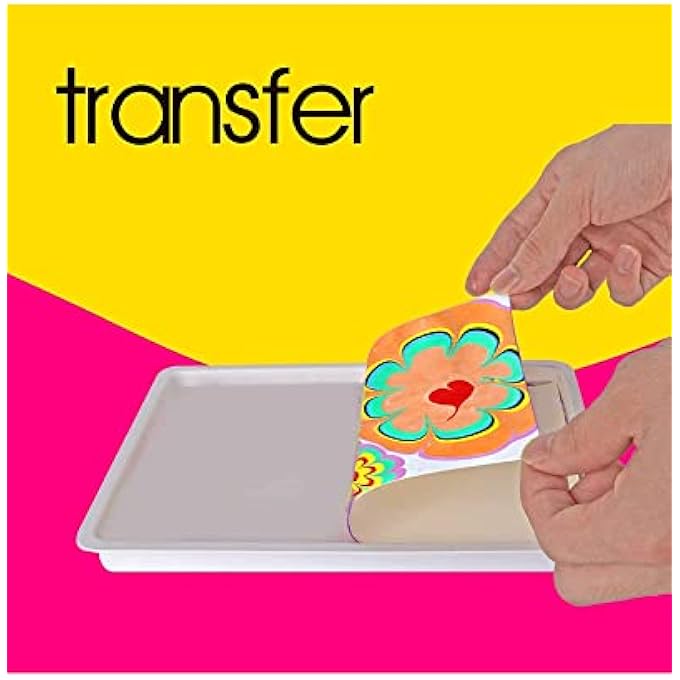 MARBLING PAINT ART KIT 8 COLORS, PAINT WITH WATER MARBLE PAINTING KIT FOR KIDS AGES 6+, CREATIVE ARTS AND CRAFTS, GREAT GIFTS IDEA FOR GIRLS AND BOYS – YELLOW - Image 5