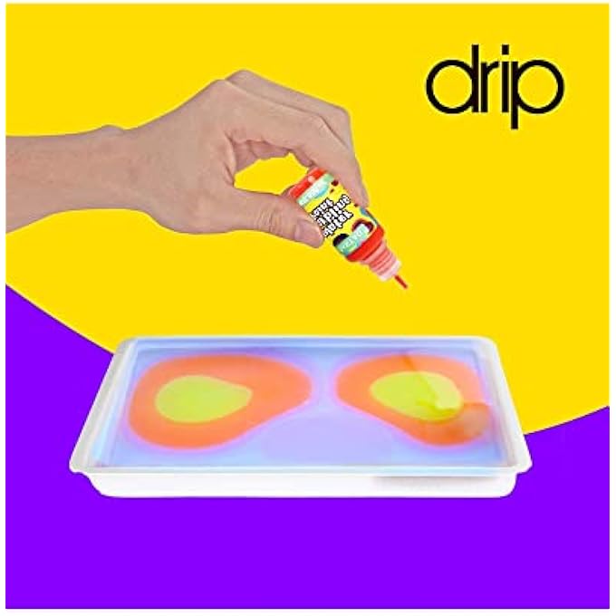 MARBLING PAINT ART KIT 8 COLORS, PAINT WITH WATER MARBLE PAINTING KIT FOR KIDS AGES 6+, CREATIVE ARTS AND CRAFTS, GREAT GIFTS IDEA FOR GIRLS AND BOYS – YELLOW - Image 3