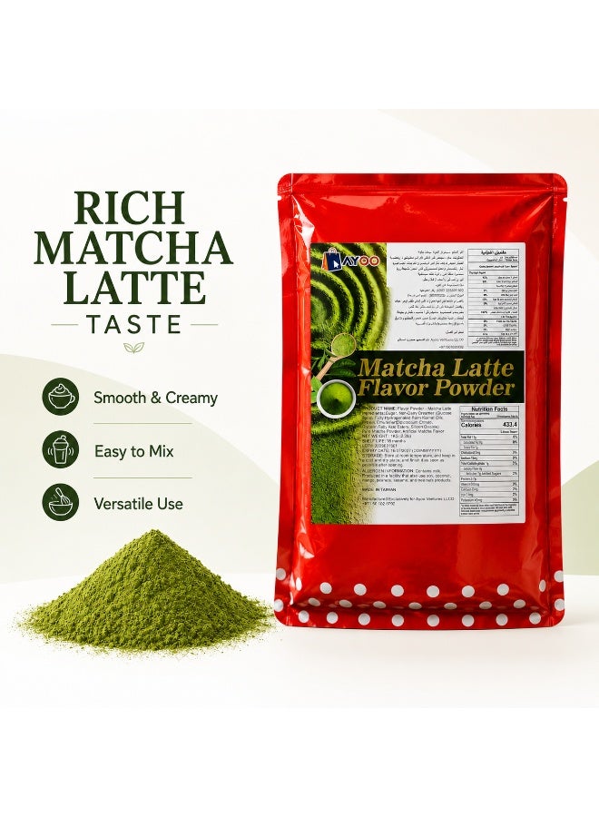 Ayoo Matcha Latte Flavor Powder 1kg | Premium Green Tea Drink Mix | Matcha Latte, Bubble Tea, Smoothies, Baking & Desserts - Image 2