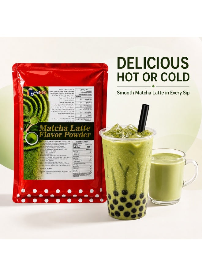 Ayoo Matcha Latte Flavor Powder 1kg | Premium Green Tea Drink Mix | Matcha Latte, Bubble Tea, Smoothies, Baking & Desserts - Image 3