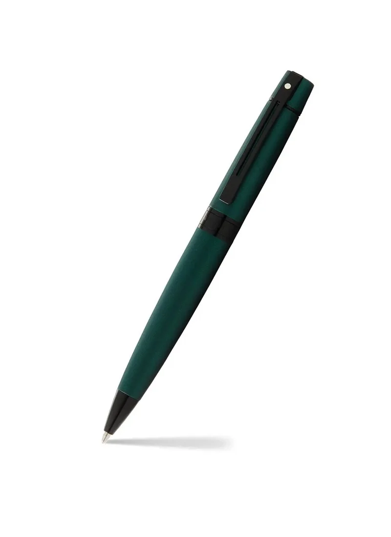 شيفر قلم حبر جاف Sheaffer® 300 باللون الأخضر غير اللامع مع حواف سوداء مصقولة