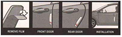 Auto Oprema Car Door Scratch Guard Black Colour for Maruti Suzuki Wagon-R Set of 4 - Image 3