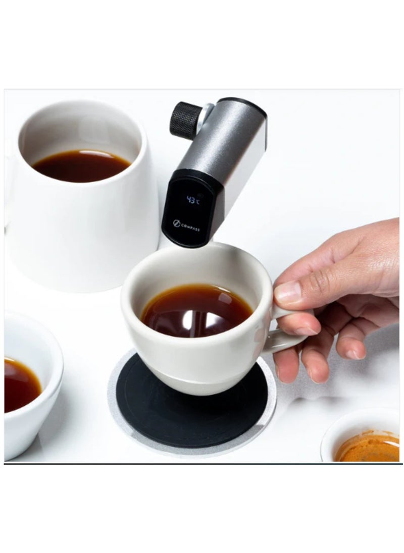 nucleus - Compass Temperature Reader, Contactless Temperature Sensor, USB Rechargeable, Adjustable Height, Fits various sizes of Mugs & Cups - Image 1